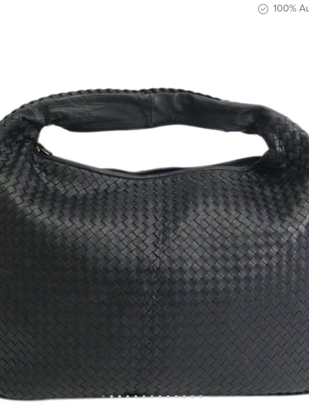 COMMENSE Black Woven Slouchy Hobo Shoulder Bag